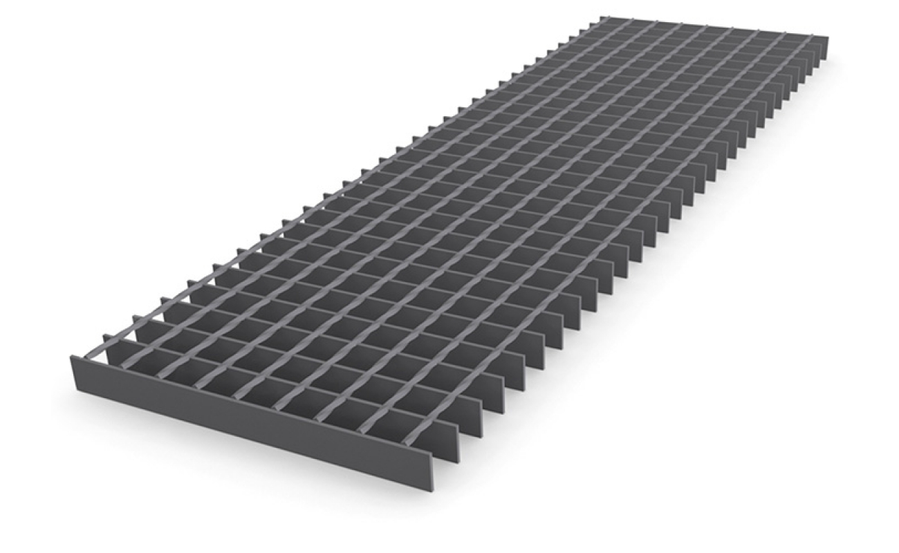 Burgulu Izgara bir yönde taşıyıcı lamaların, diğer yönde ise kare burguların birleştirilmesiyle imal edilir. Kare burgulu petek platform ızgaraları çeşitli